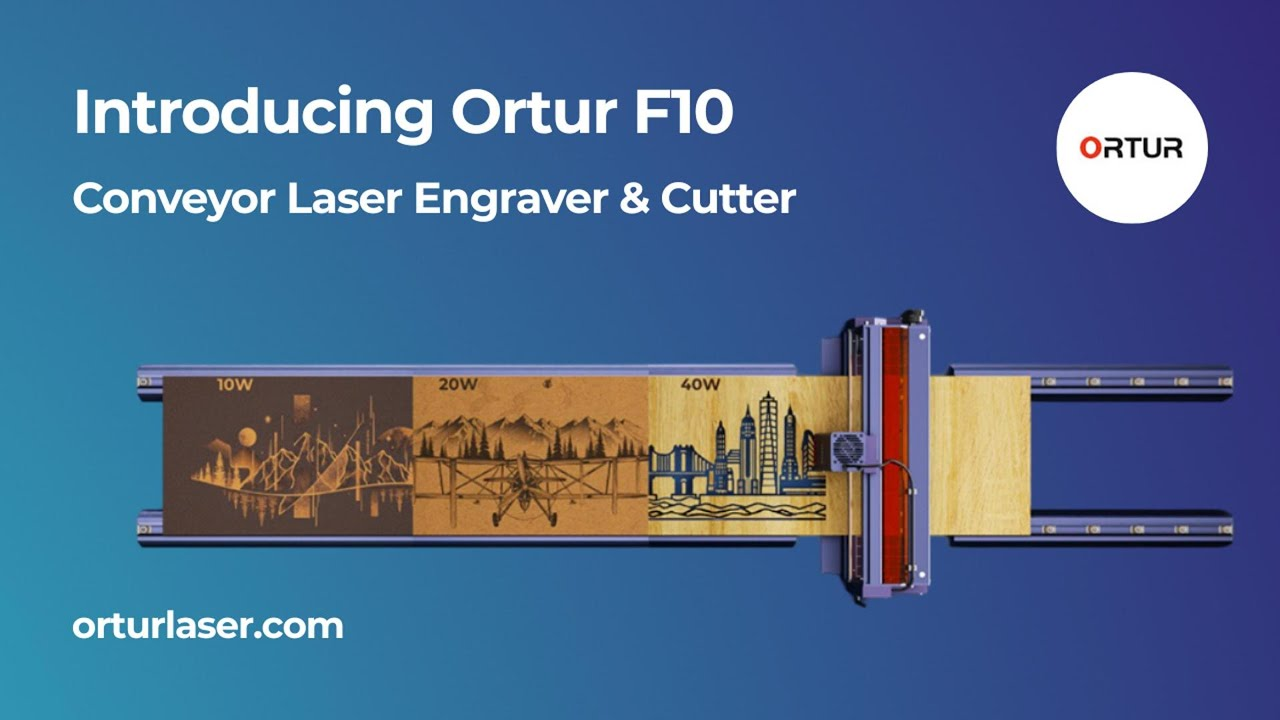 Load video: Introducing Ortur F10 Conveyor Laser Engraver