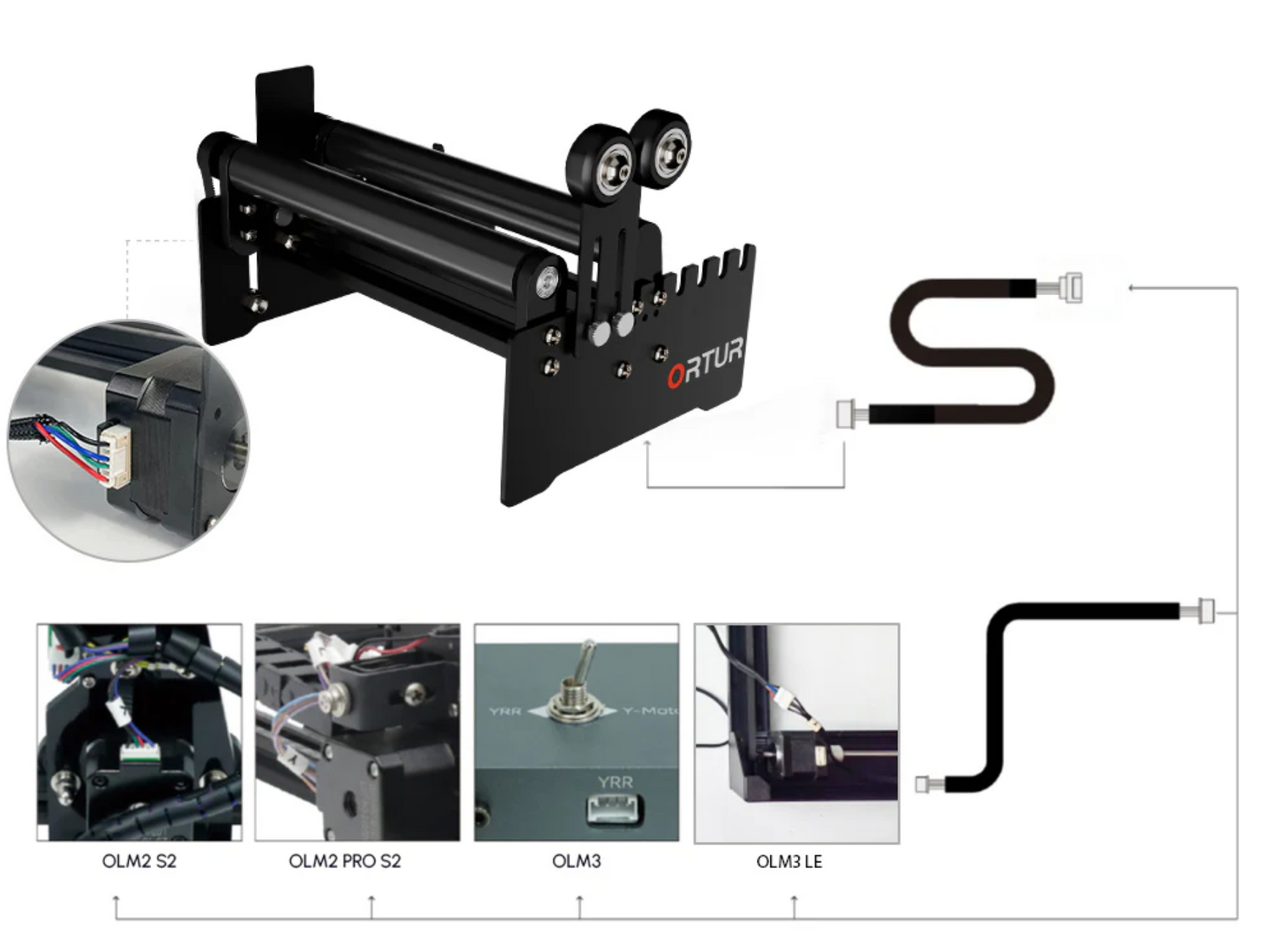Ortur Laser Rotary Roller (YRR2.0) seamless machine connection